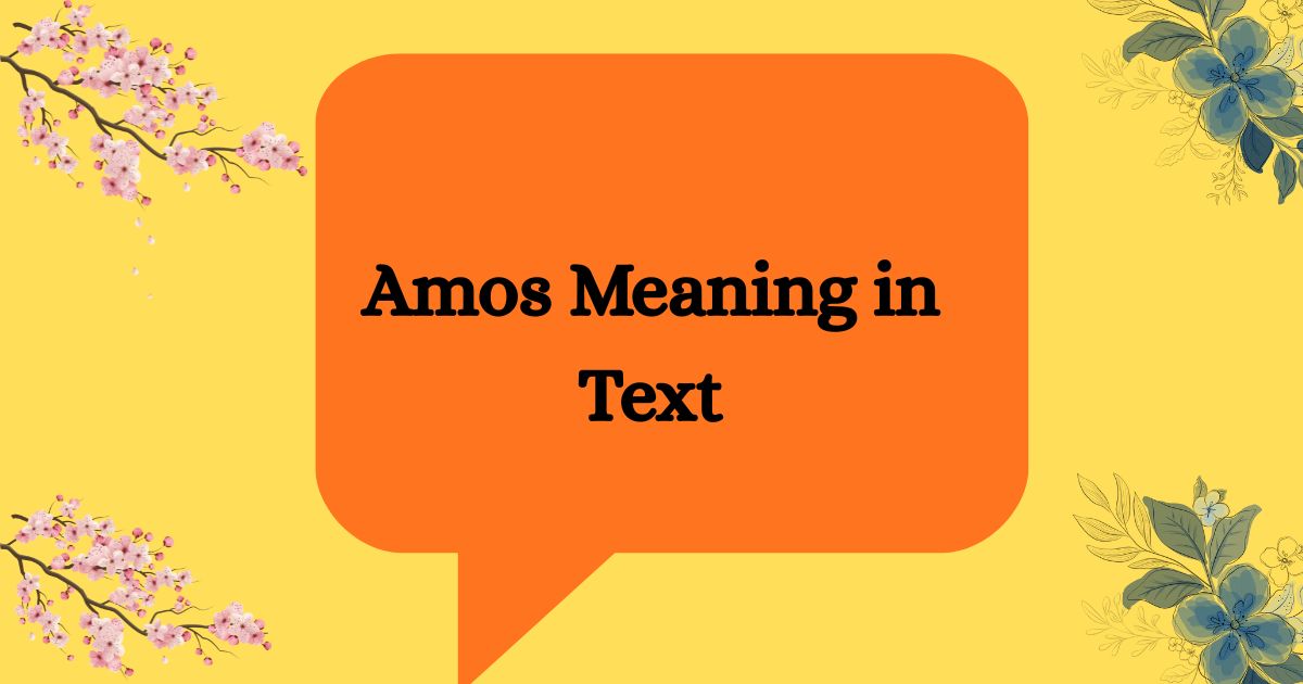 Amos Meaning in Text