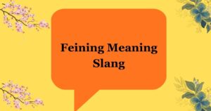 Feining Meaning Slang